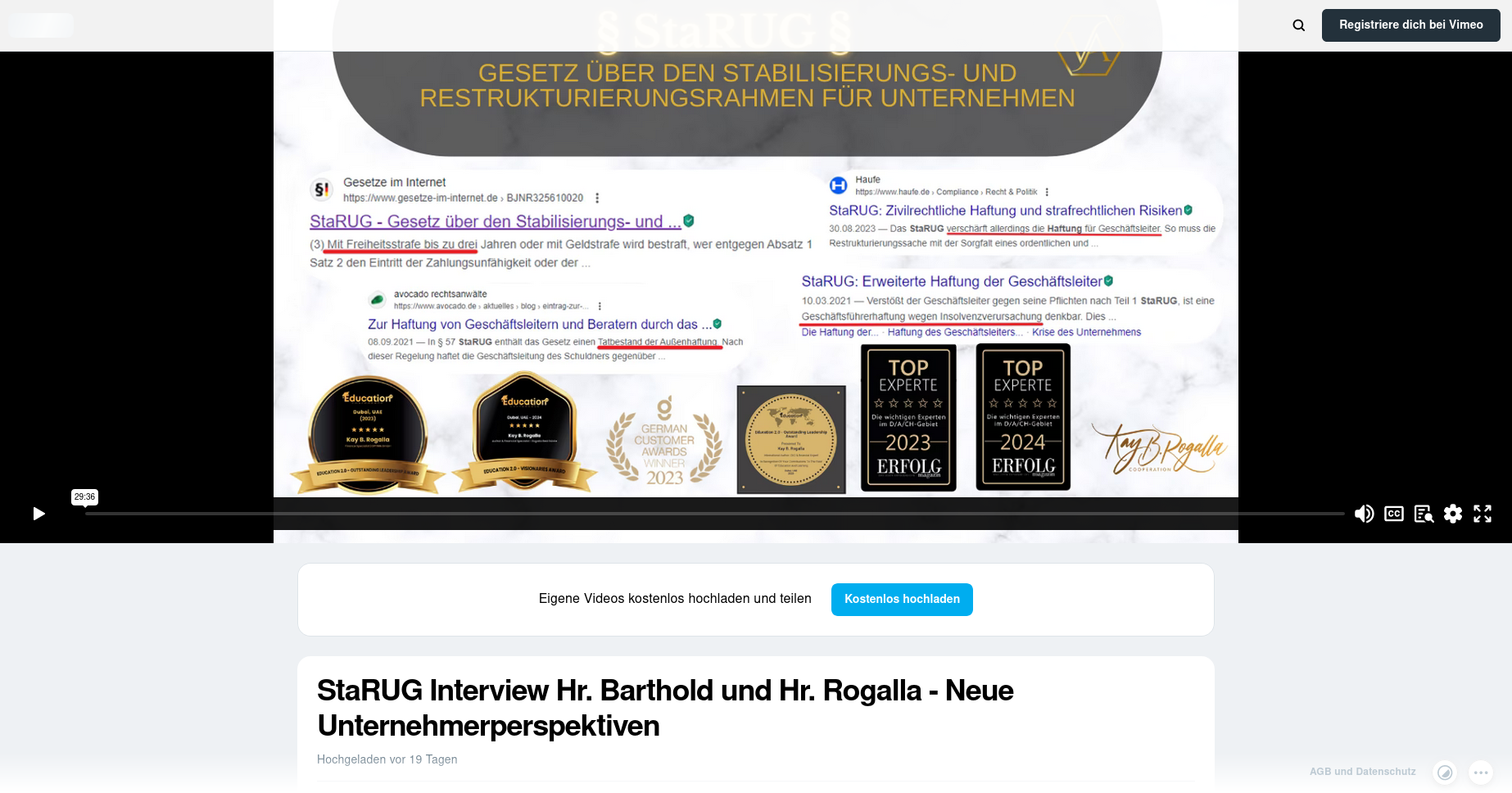 StaRUG Interview Hr. Barthold und Hr. Rogalla – Neue Unternehmerperspektiven